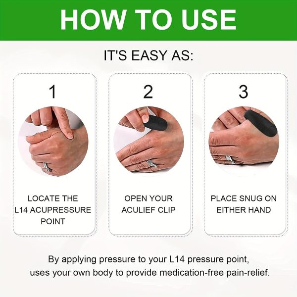 Acupressure Hand Point Clip – Headache, Stress, Tension & Migraine Relief Tool