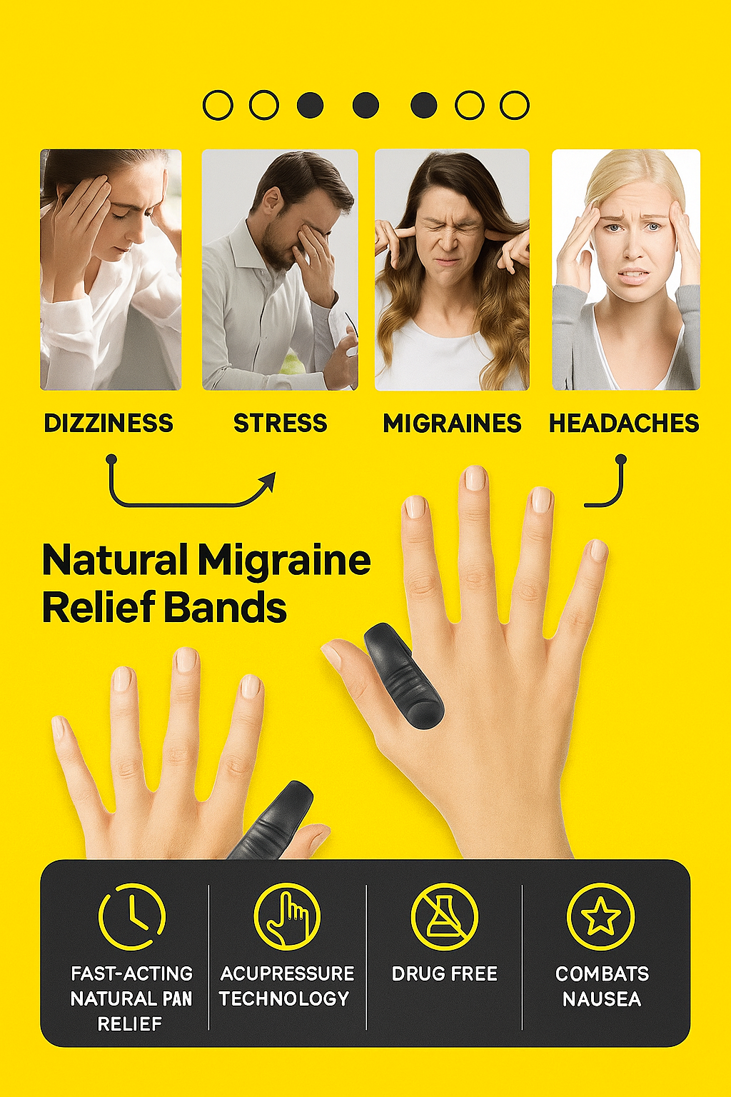 Acupressure Hand Point Clip – Headache, Stress, Tension & Migraine Relief Tool