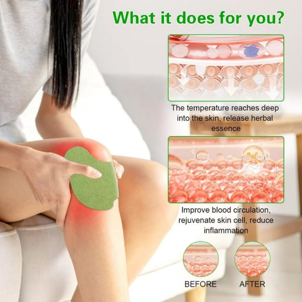 Natural Herbal Knee Pain Relief Patches – Deep Heat Therapy (12 Pcs Pack) - قدرتی جڑی بوٹیوں والے گھٹنے کے درد کے پیچ – ڈیپ ہیٹ تھراپی (12 عدد کا پیک)