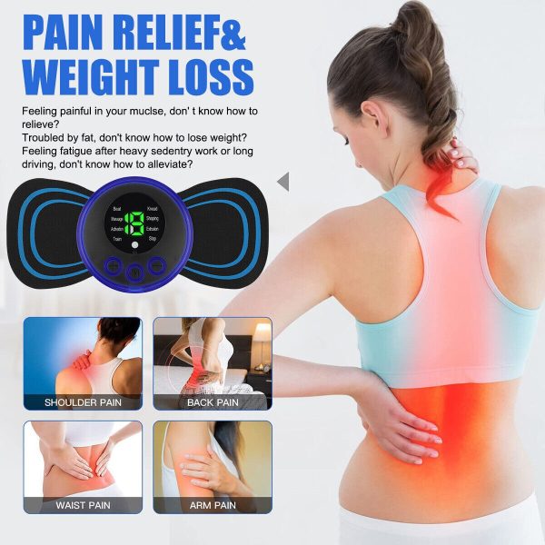 Mini Electric EMS Massager Patch – Portable Pain Relief for Neck, Back & Body - پورٹیبل ای ایم ایس منی الیکٹرک مساجر پیچ – گردن، کمر، بازو اور پورے جسم کے درد سے نجات