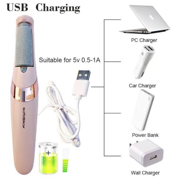 Electric Rechargeable Foot Filer – Easy Callus Remover for Smooth & Soft Feet at Home - الیکٹرک ریچارج ایبل فوٹ فائلر – نرم و خوبصورت پاؤں کیلئے